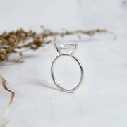 Marquise Cut Lab Grown Diamond East To West Horizontal Solitaire Engagement Ring