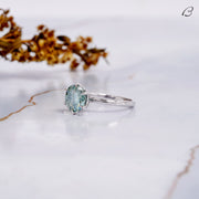 Vivid Blue Color VS Clarity IGI Certified Round Cut Lab Grown Diamond Solitaire Ring