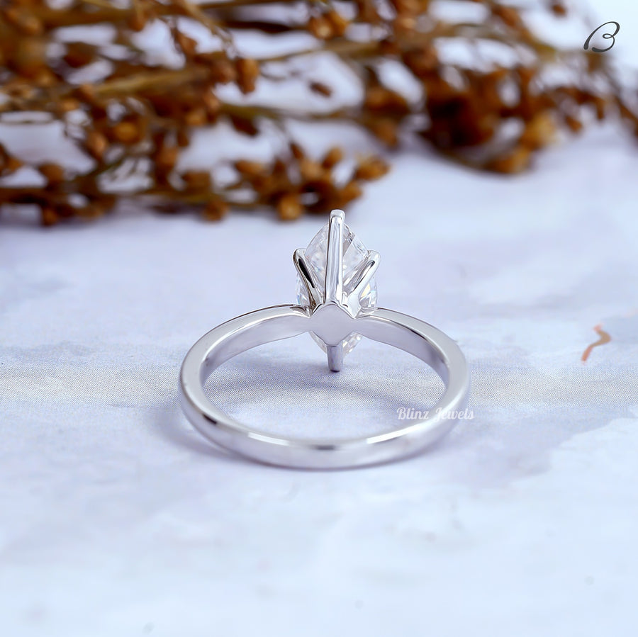 Marquise Cut Lab Grown Diamond Solitaire 6 Prong Set Engagement Ring
