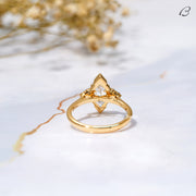 Dutch Marquise Step Cut Moissanite Half Bezel Set Anniversary Gift