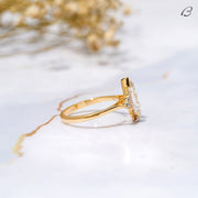 Dutch Marquise Step Cut Moissanite Half Bezel Set Anniversary Gift