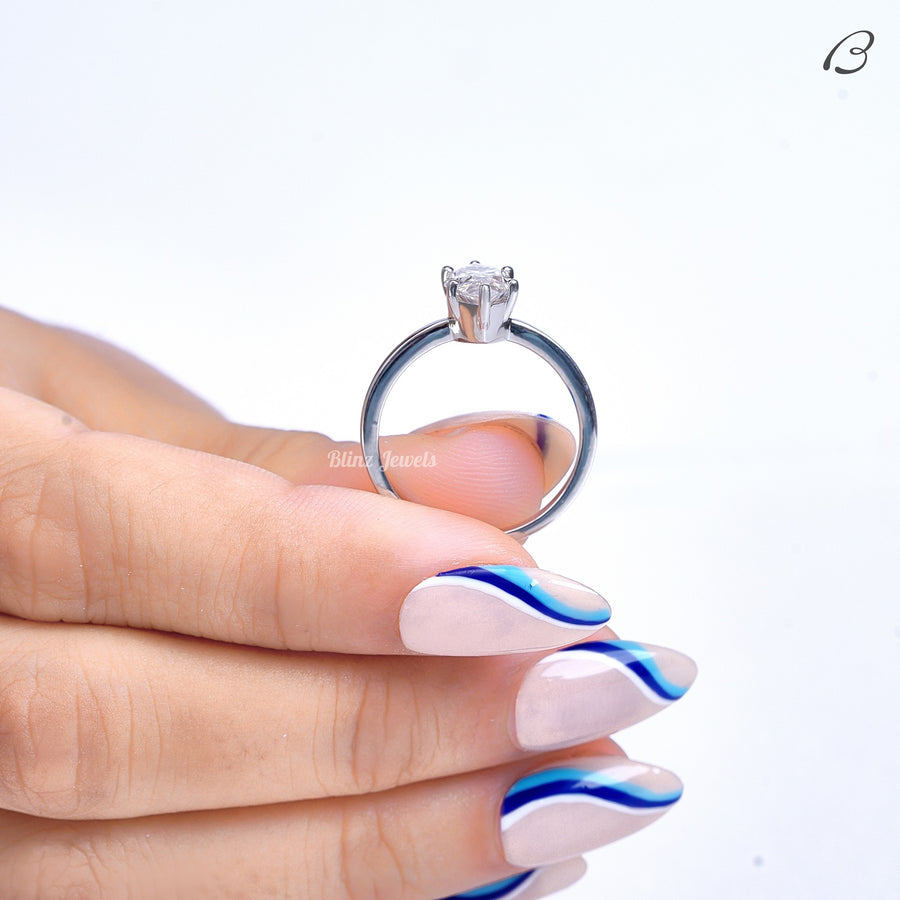 Marquise Cut IGI Certified Lab Grown Diamond Solitaire Proposal Ring