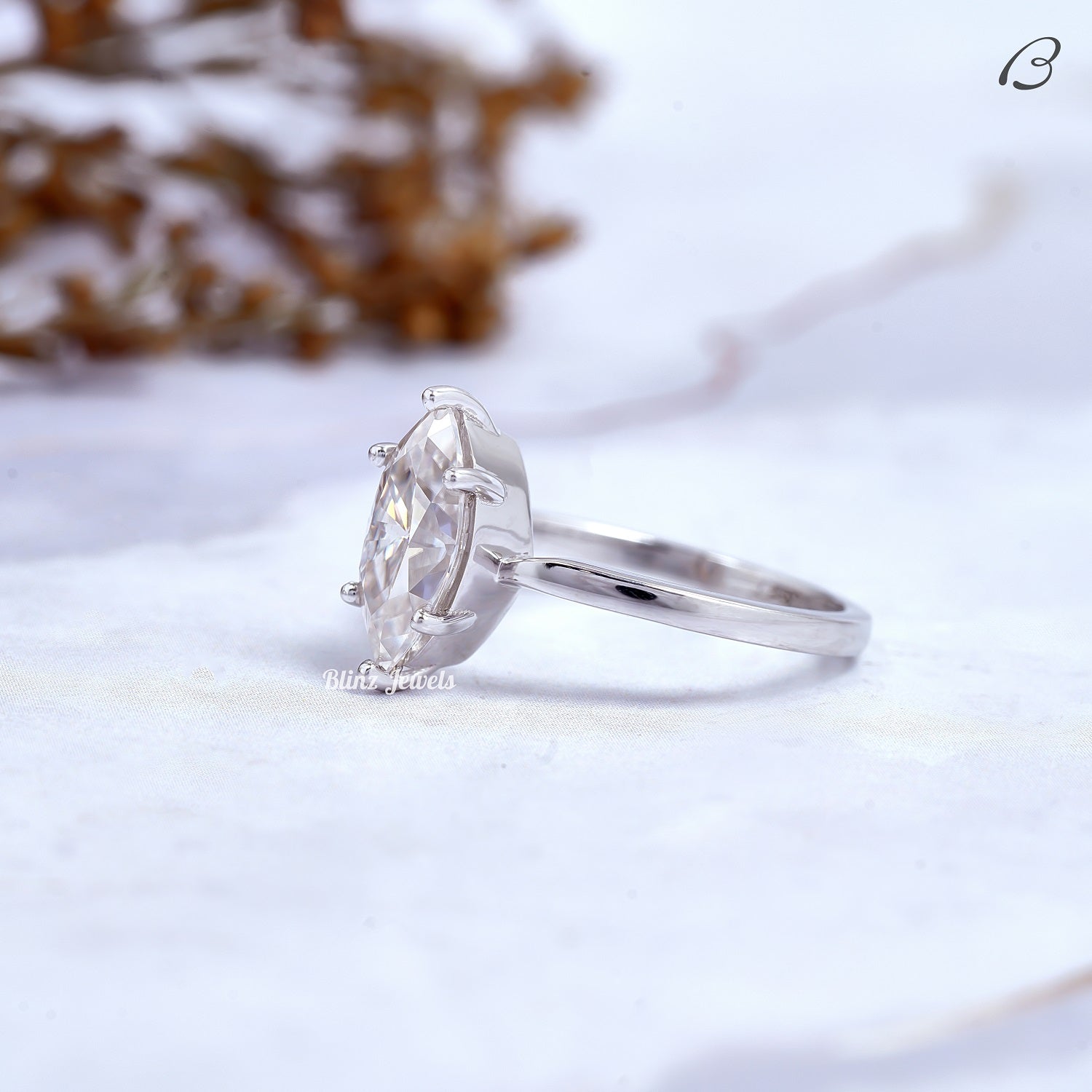 Marquise Cut IGI Certified Lab Grown Diamond Solitaire Proposal Ring