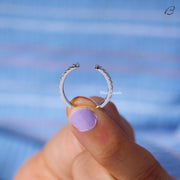 Open Gap Wedding Band Round Cut Moissanite Open Gap Matching Band