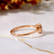 Stunning Heart Cut Moissanite Solitaire Bezel Set Proposal Ring