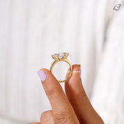 Marquise Cut East West Lab Grown Diamond Solitaire Wedding Ring