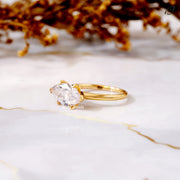 Marquise Cut East West Lab Grown Diamond Solitaire Wedding Ring