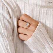 Marquise Cut East West Lab Grown Diamond Solitaire Wedding Ring