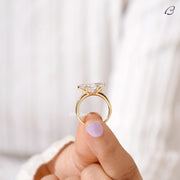 Marquise Cut East West Lab Grown Diamond Solitaire Wedding Ring