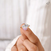 Marquise Cut East West Lab Grown Diamond Solitaire Wedding Ring