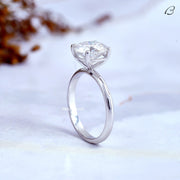 Round Cut Classic Solitaire Colorless Moissanite Diamond Anniversary Gift Ring