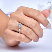 Round Cut Classic Solitaire Colorless Moissanite Diamond Anniversary Gift Ring