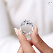 Round Cut Moissanite Guard Enhance Wrap Ring For Wedding Ring