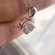 Round Cut Moissanite Classic Style Diamond Pendant